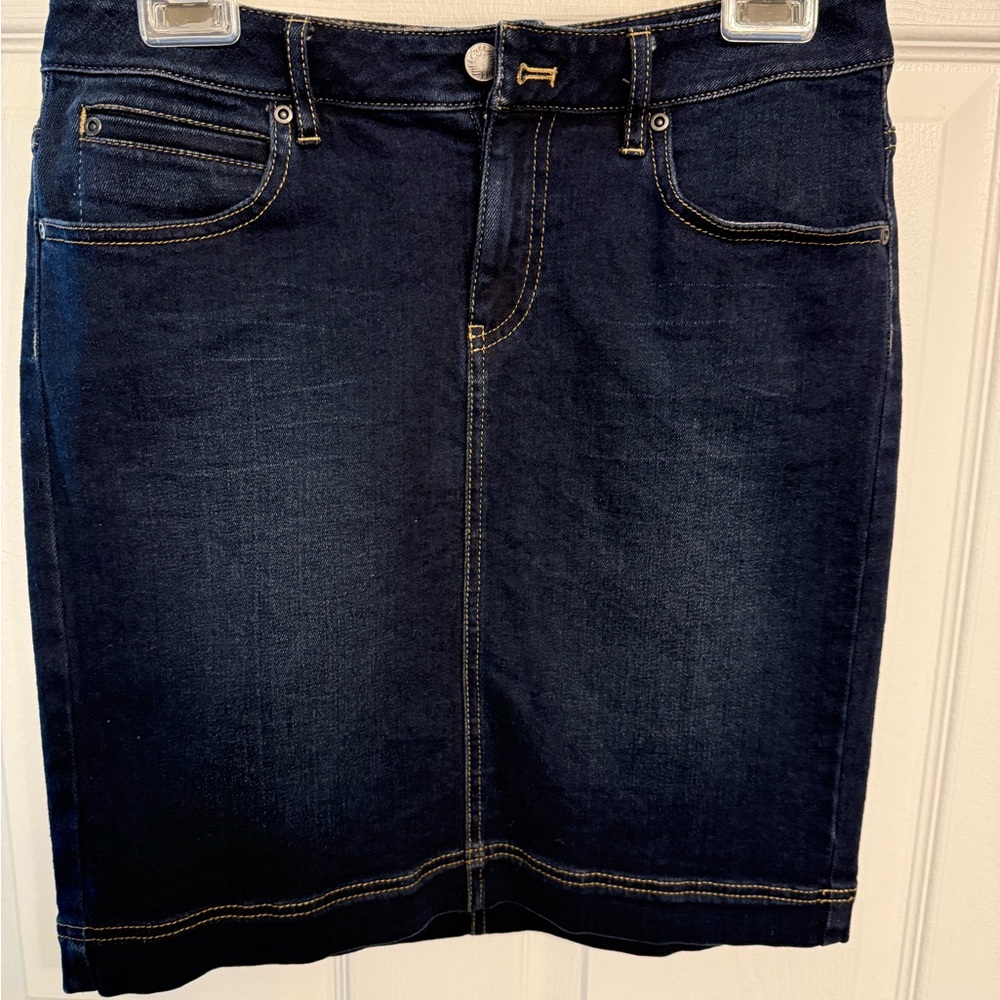 J. Jill Dark Blue Denim Skirt Size 2
